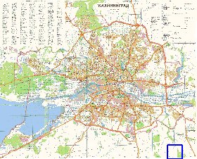 mapa de Kaliningrado