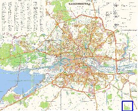 mapa de Kaliningrado