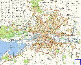 mapa de Kaliningrado