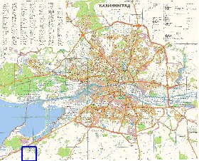 mapa de Kaliningrado