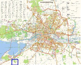 mapa de Kaliningrado