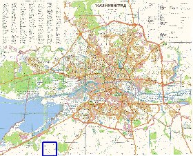 mapa de Kaliningrado