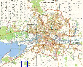 mapa de Kaliningrado