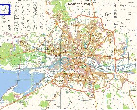 mapa de Kaliningrado