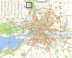 mapa de Kaliningrado