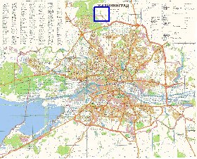 mapa de Kaliningrado