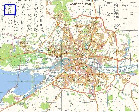 mapa de Kaliningrado