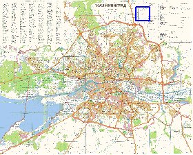 mapa de Kaliningrado