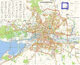 mapa de Kaliningrado