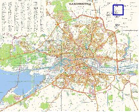 mapa de Kaliningrado