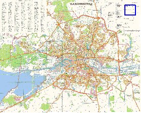 mapa de Kaliningrado