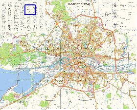 mapa de Kaliningrado