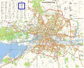 mapa de Kaliningrado