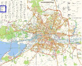 mapa de Kaliningrado