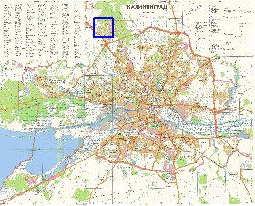 mapa de Kaliningrado