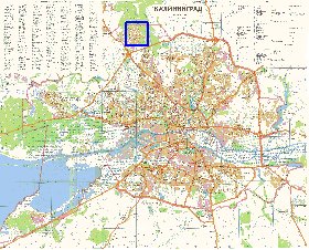 mapa de Kaliningrado