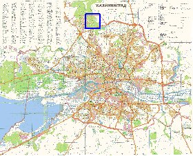 mapa de Kaliningrado