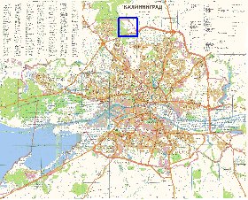 mapa de Kaliningrado