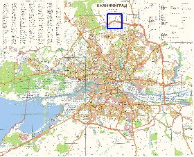 mapa de Kaliningrado