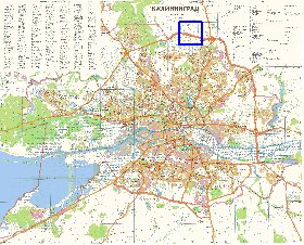 mapa de Kaliningrado