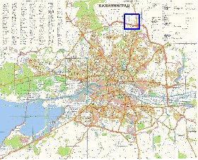 mapa de Kaliningrado