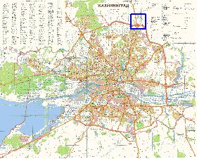 mapa de Kaliningrado