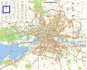 mapa de Kaliningrado