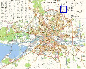 mapa de Kaliningrado