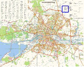 mapa de Kaliningrado