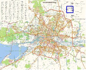 mapa de Kaliningrado