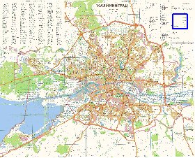 mapa de Kaliningrado