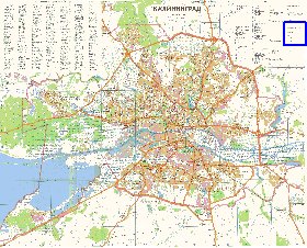 mapa de Kaliningrado