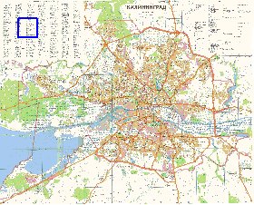 mapa de Kaliningrado