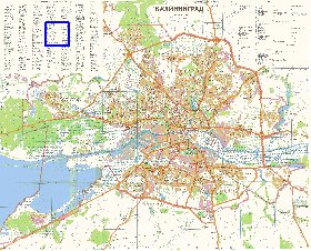 mapa de Kaliningrado