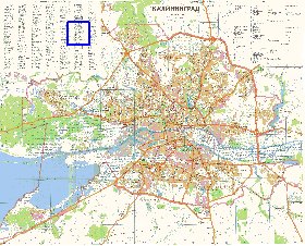 mapa de Kaliningrado