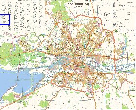 mapa de Kaliningrado