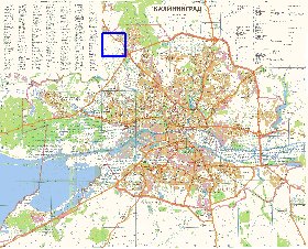 mapa de Kaliningrado