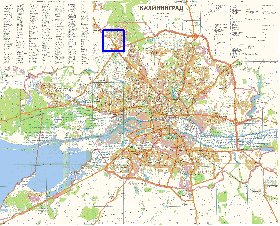 mapa de Kaliningrado