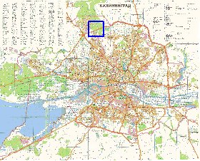 mapa de Kaliningrado