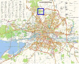 mapa de Kaliningrado