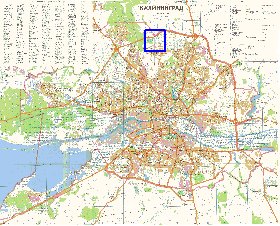 mapa de Kaliningrado