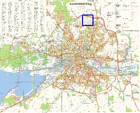 mapa de Kaliningrado