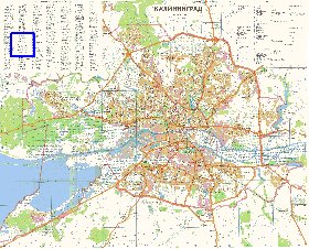 mapa de Kaliningrado