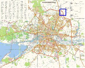 mapa de Kaliningrado