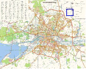 mapa de Kaliningrado