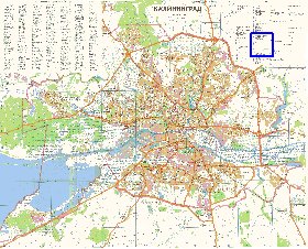 mapa de Kaliningrado