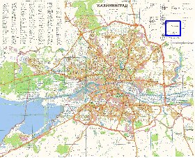 mapa de Kaliningrado