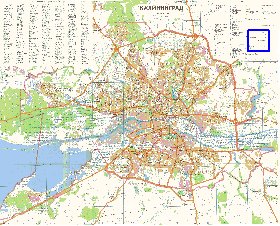 mapa de Kaliningrado