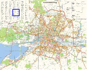 mapa de Kaliningrado