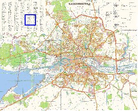 mapa de Kaliningrado